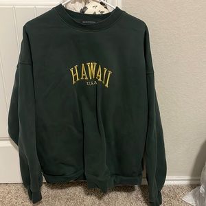 forest green hawaii brandy melville oversized sweatshirt